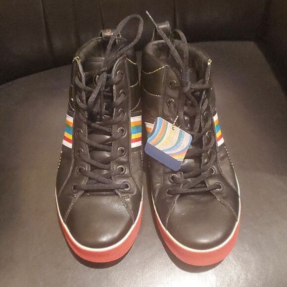 COOGI Black Leather Hi-Top Sneakers - Size 9‎ - Picture 2 of 12